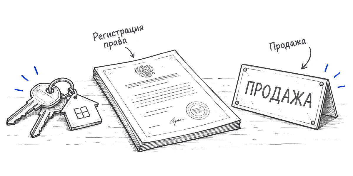Ключи, регистрация права и продажа апартаментов в последовательности